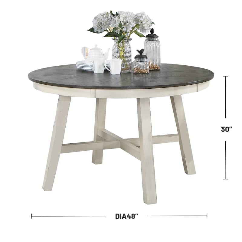 Round Dining Table with X-Cross Base