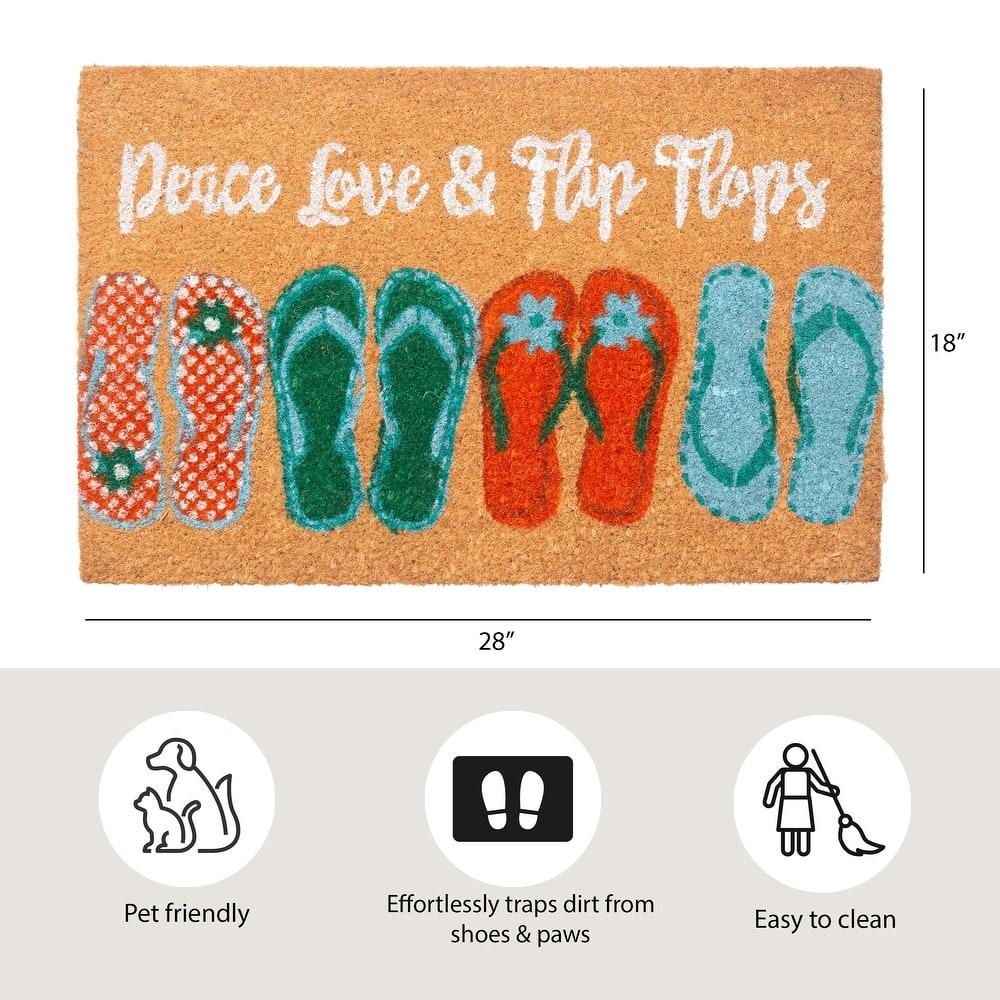 Creative Home Ideas 18" x28" Coir Indoor/Outdoor Doormat