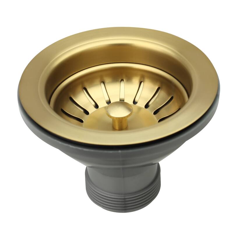 Kitchen Sink Stopper Strainer Drain(1.5" connector) - Brushed Gold