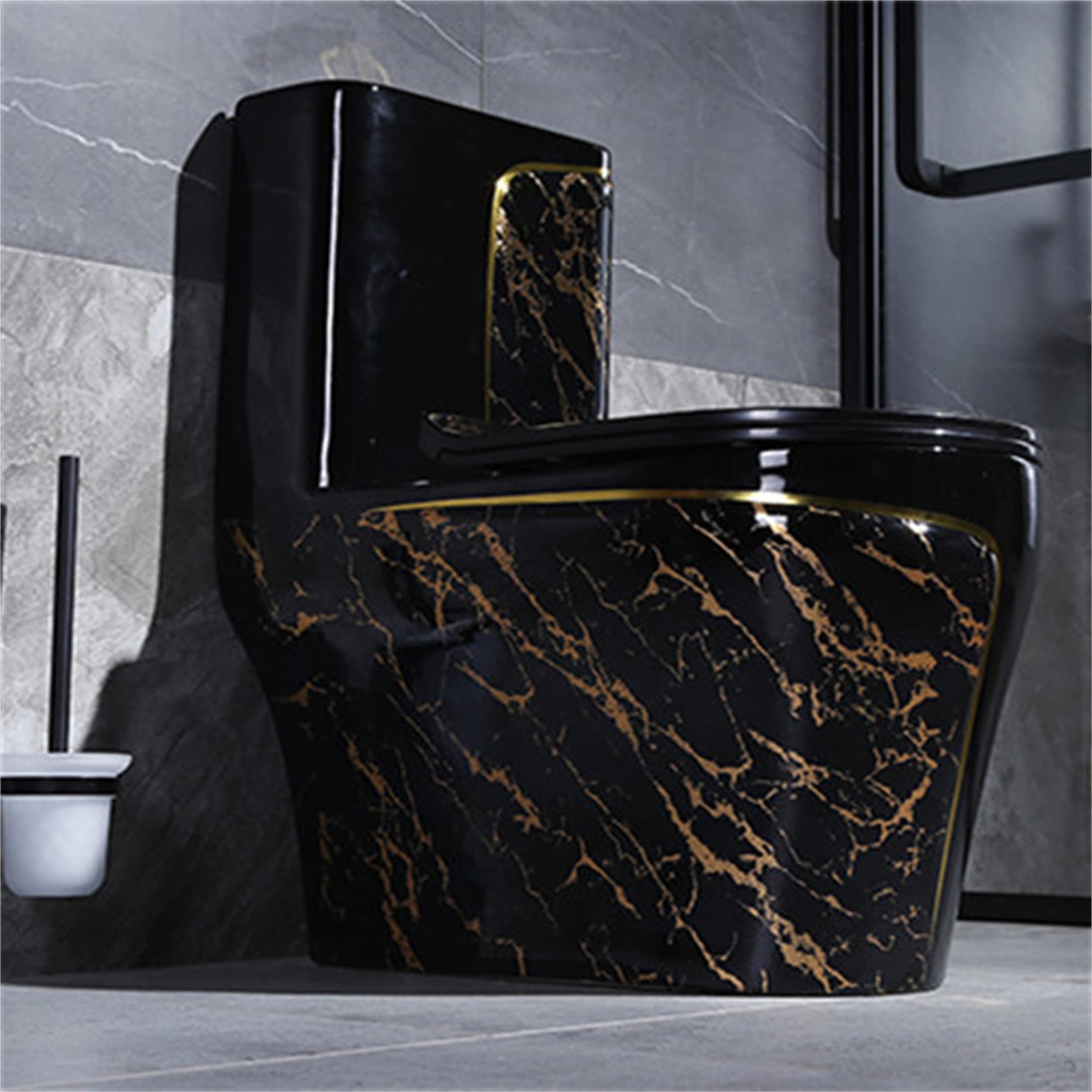Black shop toilet bowl