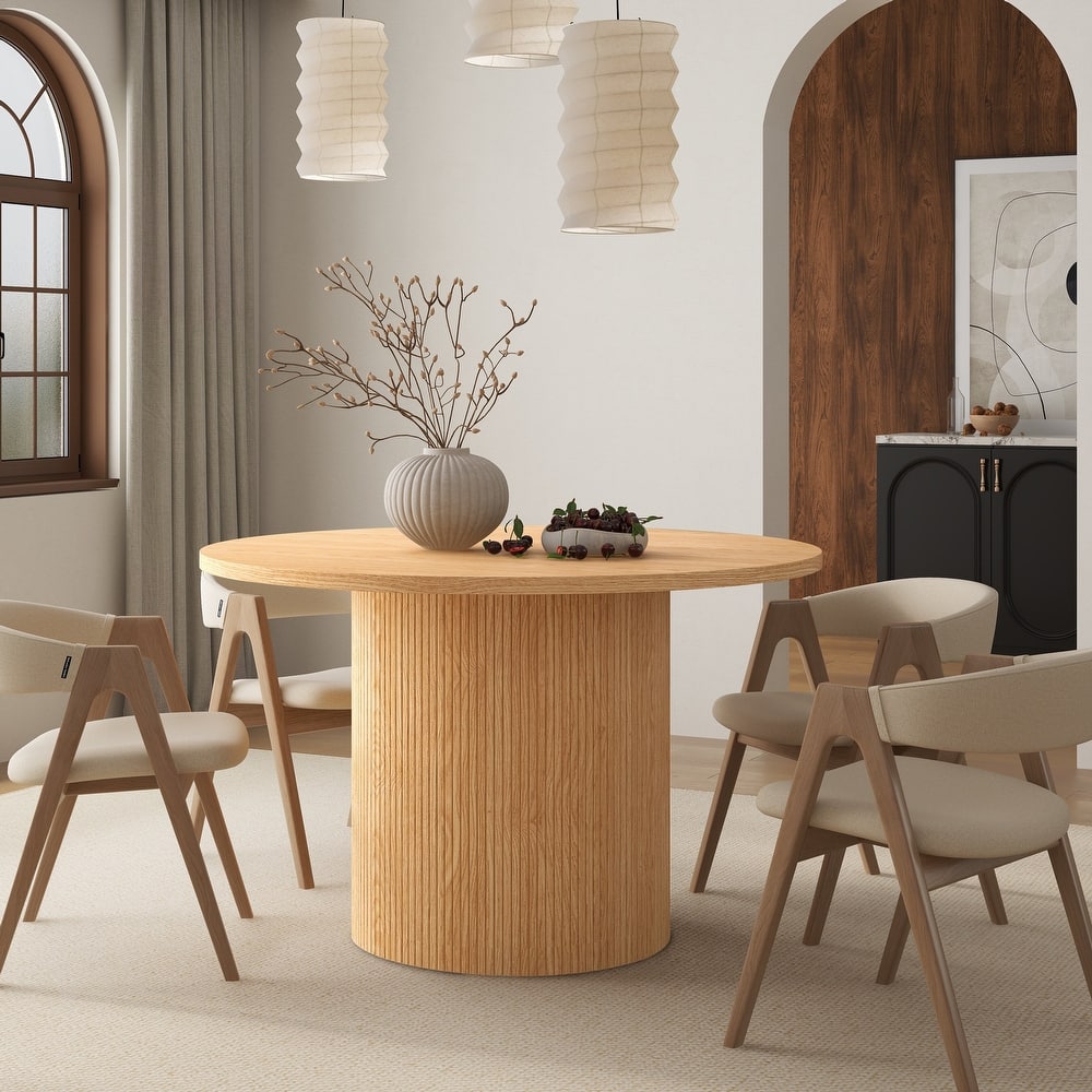 Round Kitchen Table Solid Wood Dining Table