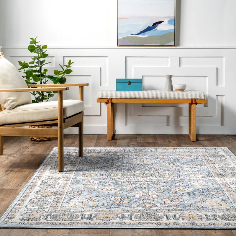 Nuloom Valencia SpinClean Traditional Persian Machine Washable Area Rug