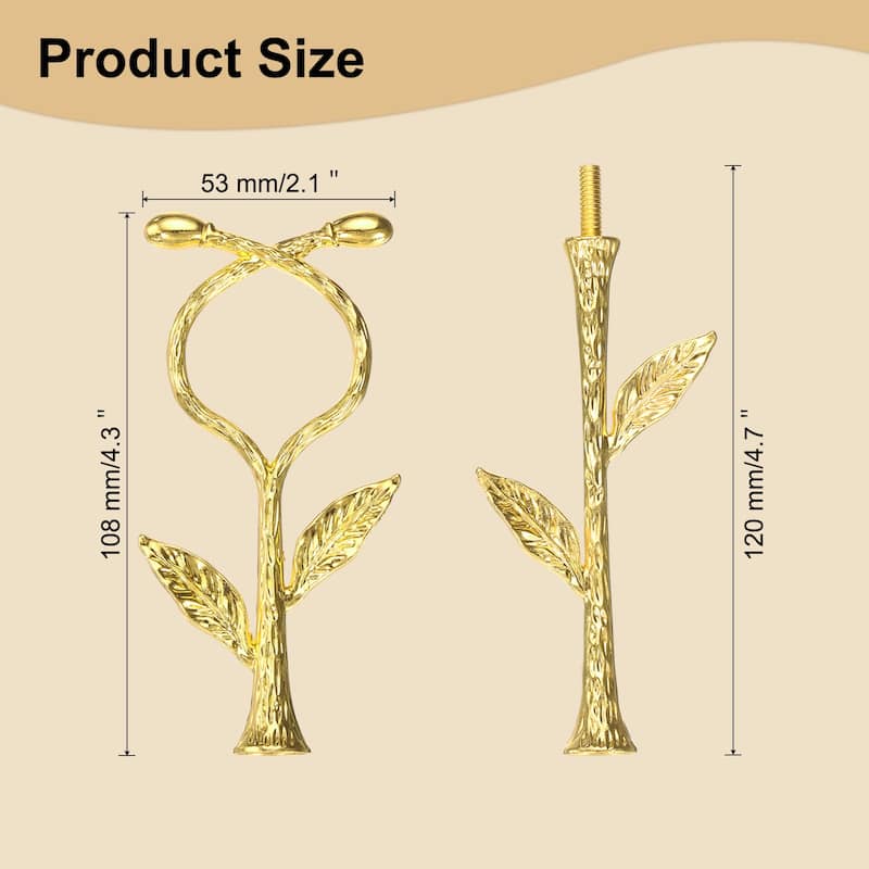 2 Tiers Cake Tray Stand Handle Metal Holder for Cake Plate - Gold - 1 Set