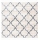 preview thumbnail 10 of 16, SAFAVIEH Berber Fringe Shag Melva Trellis Rug 6'7" Square - Cream/Grey - Square