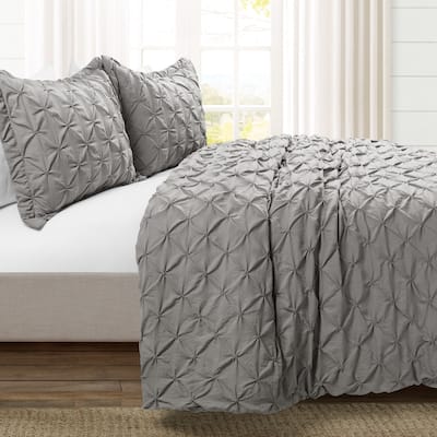 Lush Decor Ravello Pintuck Soft Oversized Duvet Cover 3 Piece Set