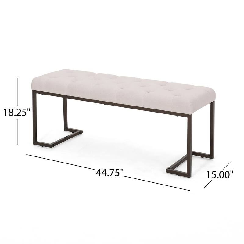 Upholstered Button Tufted Bench