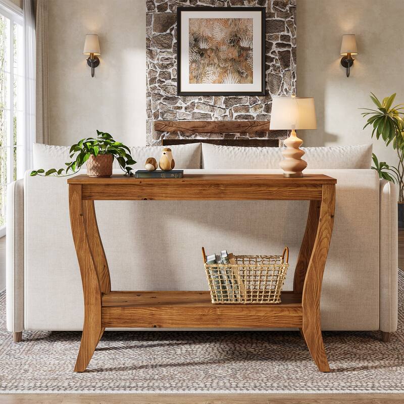 Solid Wood Console Table Behind The Sofa Table for Entryway