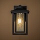 preview thumbnail 8 of 8, 1 Light Black Dusk to Dawn Sensor Glass Outdoor Wall Sconces Built-in GFCI Outlets - W 6.3"