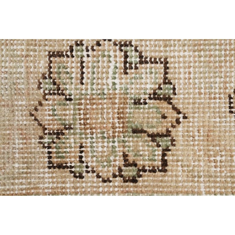 Hand Knotted Oriental 100% Wool Carpet Traditional All-Over Beige & Ivories Tabriz Area Rug - 10' 9'' X 7' 0''