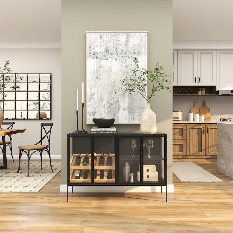 Wooden Abstract Textured Living Room Wall Decor with Wooden Frame and Black Distressing - Gray - Roche River Decor