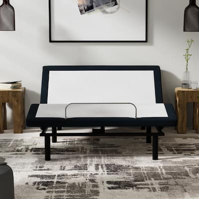 Full Size Metal Adjustable Platform Bed Base with Massage, USB Ports, LED Night Light & Wireless Remote