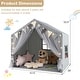 preview thumbnail 5 of 19, Costway Kids Play Tent with Door Curtains Windows Star Lights Colorful - See Details