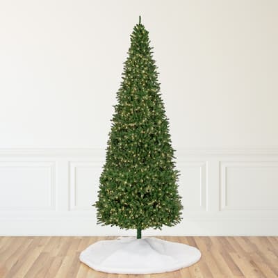15' Pre-Lit Genoa Fraser Fir Slim Artificial Christmas Tree Clear Lights