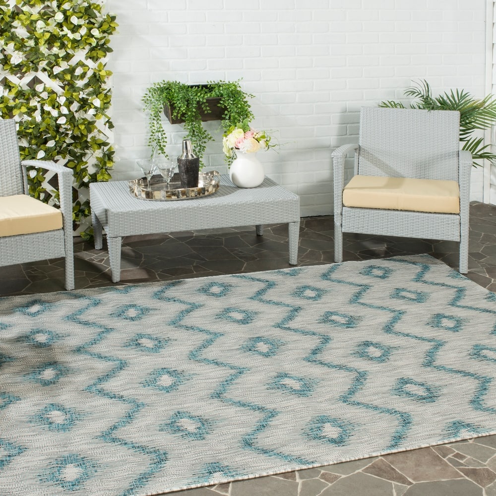 SAFAVIEH Courtyard Gorica Indoor/ Outdoor Waterproof Patio Backyard Rug