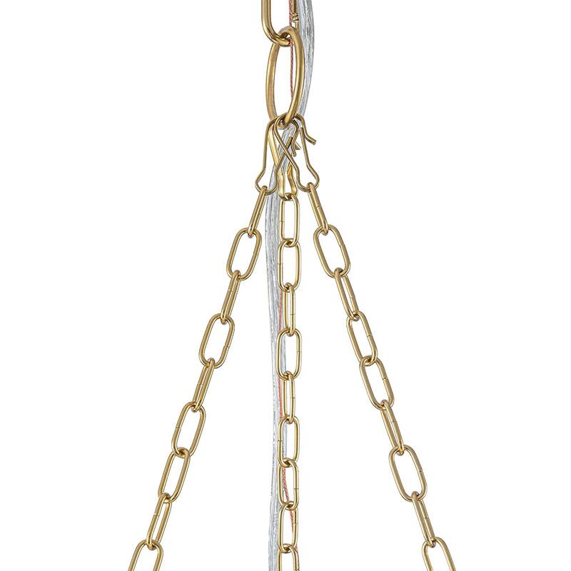 French Country White Ribbed Fabric Bloom Cage Pendant Light 19.3 in