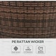 preview thumbnail 12 of 14, Outsunny 8 Piece Patio Furniture Set with 4 Rattan Sofa Chairs & 4 Tables, Outdoor Conversation Set with Storage & Umbrella Hole