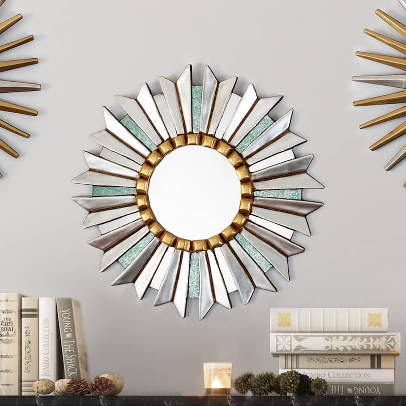 Novica Handmade Lunar Blessing Wood And Aluminum Wall Mirror