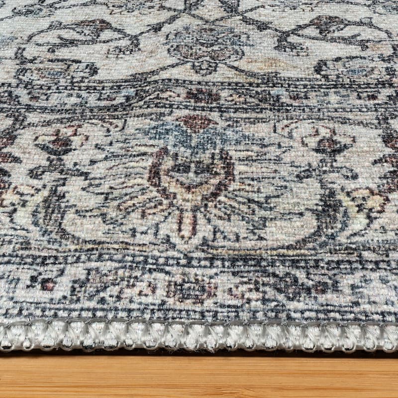 Thomasville Emporia Industrial Old World Chenille Machine Washable Non-Slip Flat Pile Area Rug Collection