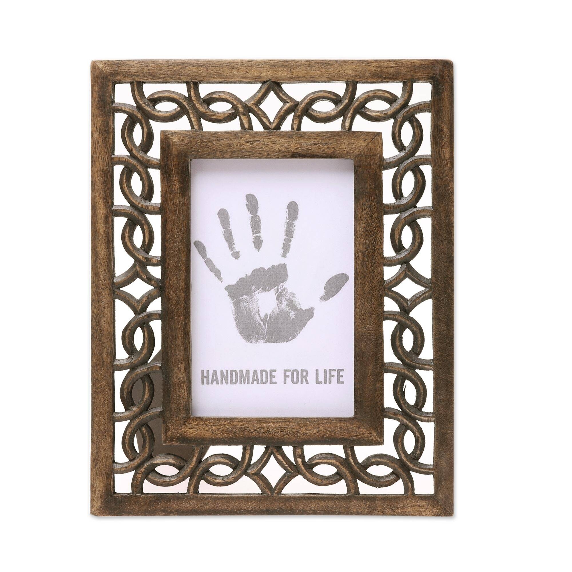 Novica Handmade Lacy Symmetry Wood Photo Frame (4X6) - Bed Bath ...