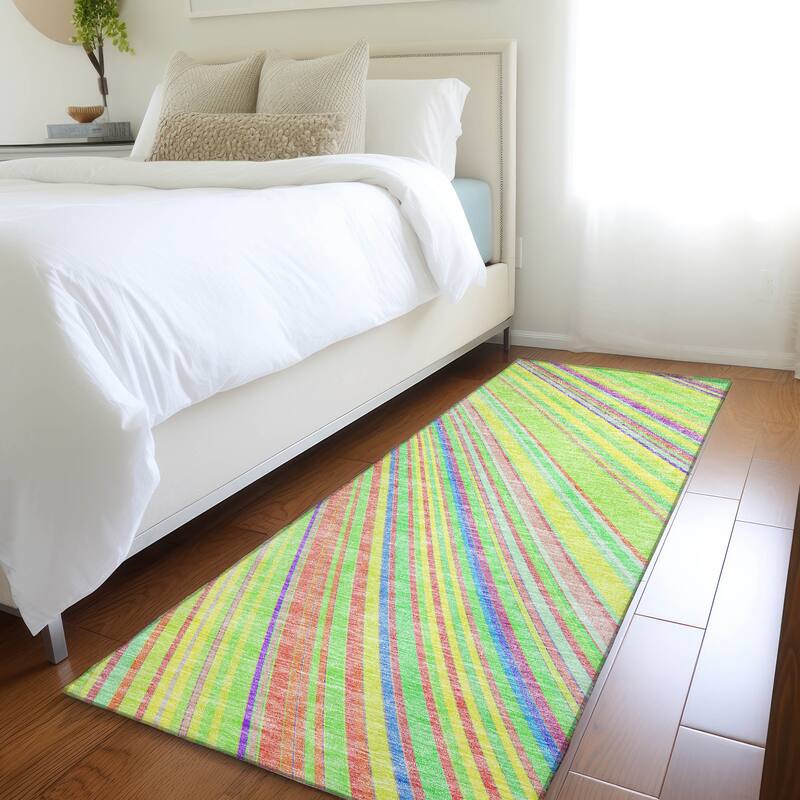 Premium Washable Super Soft Modern Flow Mayfield Rug - Yellow - 2'3" x 7'6"