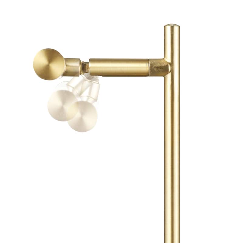 Novogratz x Globe West 15" LED Integrated Desk Lamp, Matte Brass, 200 Lumens, Dimmer Rotary Switch