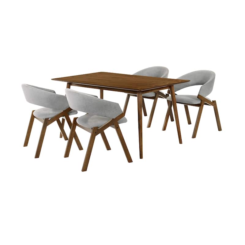 Westmont and Talulah Grey and Black 5 Piece Dining Set
