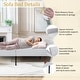 preview thumbnail 13 of 31, 68 in. Soft Convertible Sofa Bed with Adjustable Backrest and Solid Wood Legs