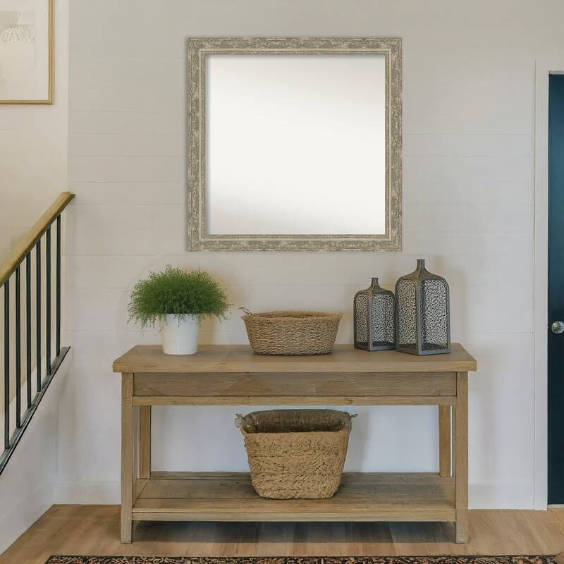 Filigree Non-Beveled Framed Wall Mirror