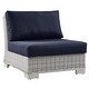 preview thumbnail 24 of 41, Conway Outdoor Patio Wicker Rattan 5-Piece Sectional Sofa Furniture Set