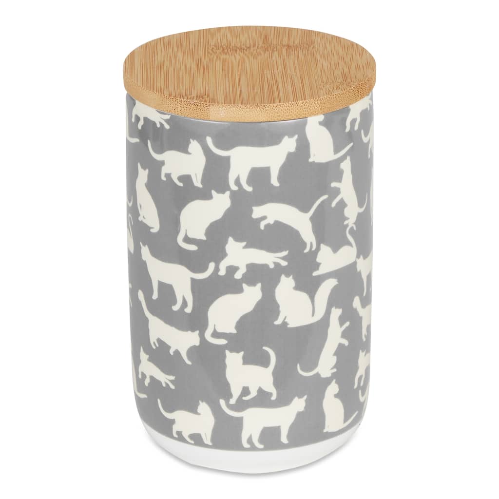 Bone Dry Cats Meow Ceramic Treat Canister
