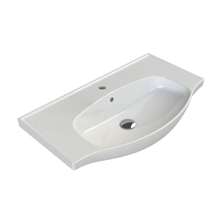 Nameeks CeraStyle 082400-U-One Hole Lila 31-1/2" Rectangular Ceramic