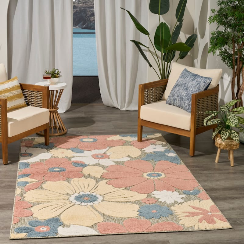 Nourison Aloha Indoor/Outdoor Floral Area Rug