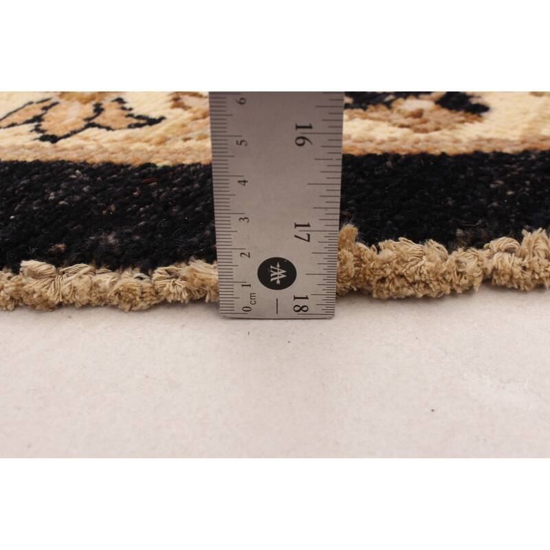 ECARPETGALLERY Hand-knotted Chobi Twisted Black Wool Rug - 9'0 x 9'0