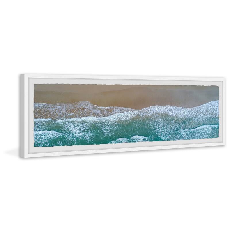 Coastal Wave Painting Print - Rustic Seaside Wall Art Decor for Home