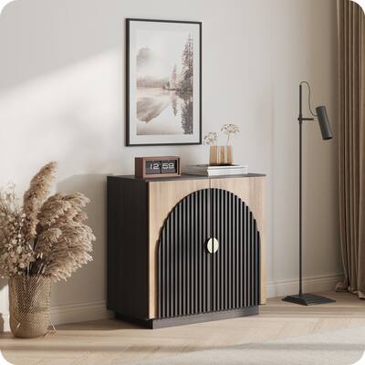 BELLEZE Sideboard Buffet Cabinet with Storage - Stacked