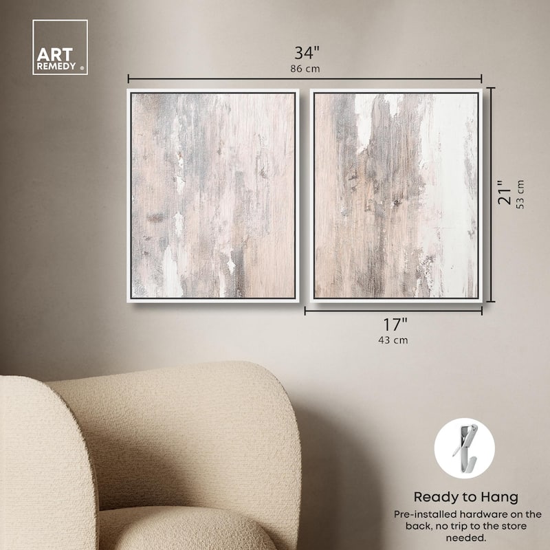 Striated Texture I Canvas Set of 2 by Art Remedy