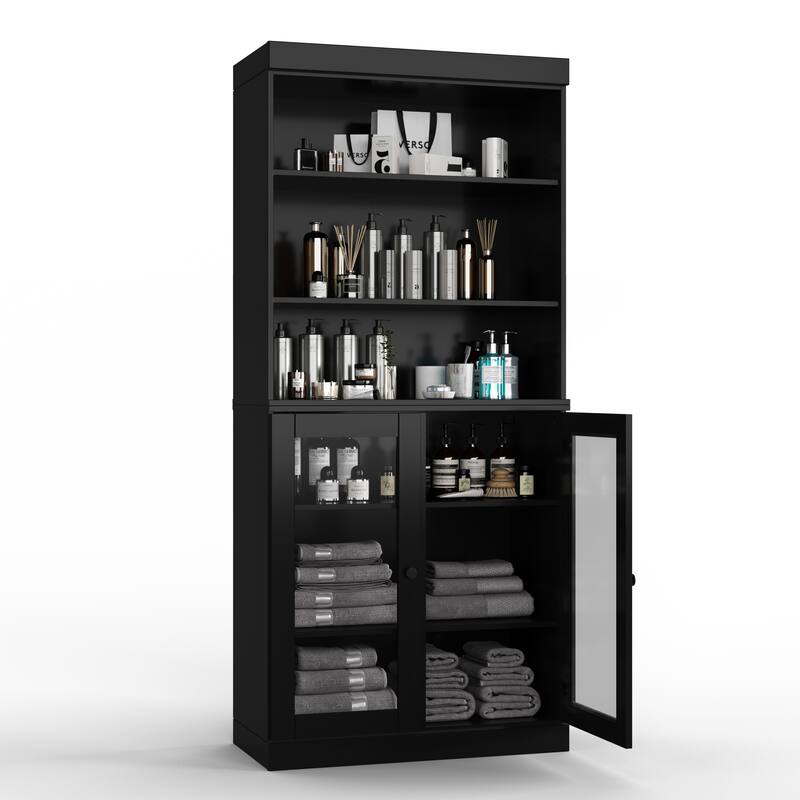 100% Solid Wood 32" Bathroom Cabinet with Optional Doors by Palace Imports