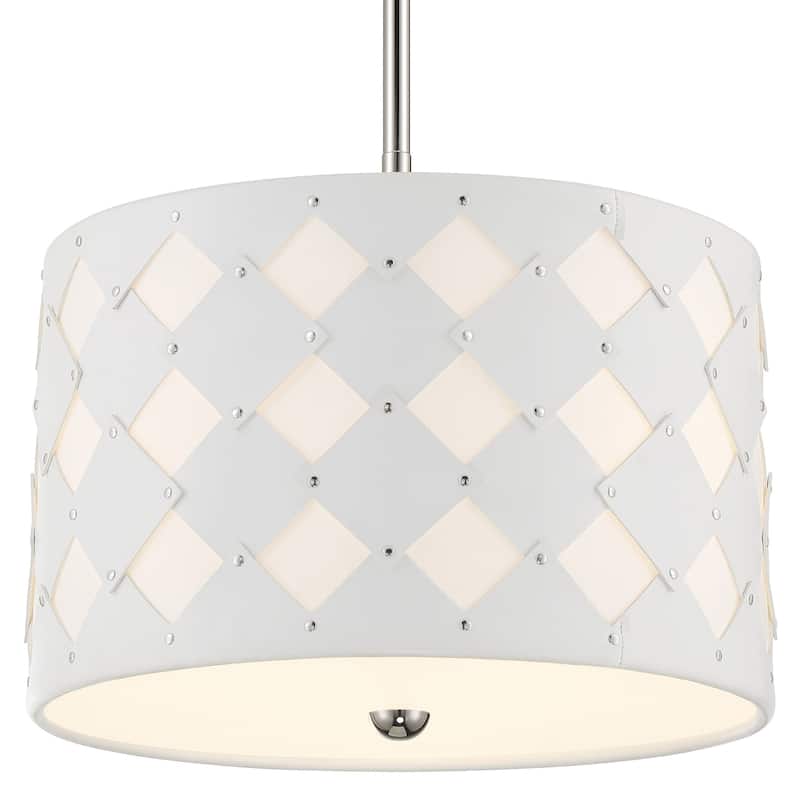 Kovacs P5339 Patchwork 3 Light 16" Wide Pendant - Polished Nickel