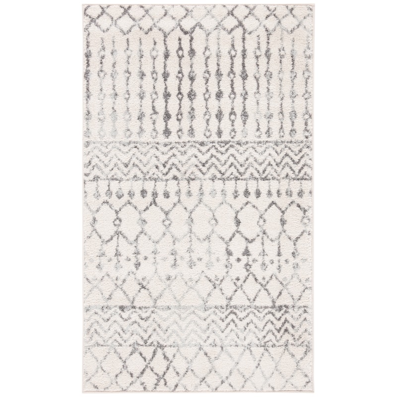SAFAVIEH Tulum Metta Moroccan Boho Tribal Rug - 2' x 3' - Ivory/Grey