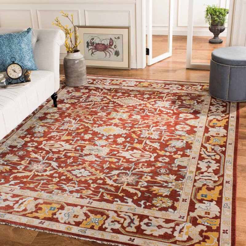SAFAVIEH Couture Hand-knotted Sultanabad Isolinda Traditional Oriental Wool Rug - 9' x 12' - Rust