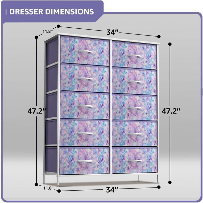 Dressers for Bedroom with 10 Drawers, Chest of Drawers for Bedroom