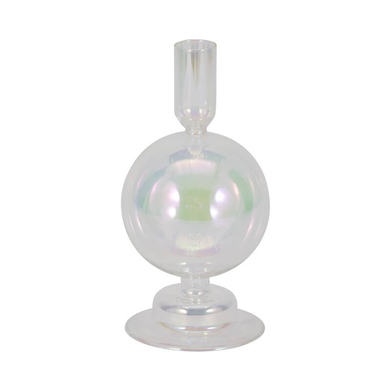 Glass Modern Bubble Taper Candle Holder