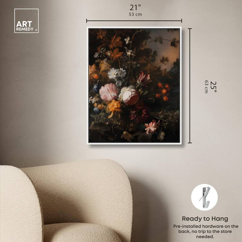 Shadowed Petal Secrets I Canvas by Art Remedy