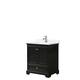 Option Dark Espresso, Chrome Trim, White Quartz Top