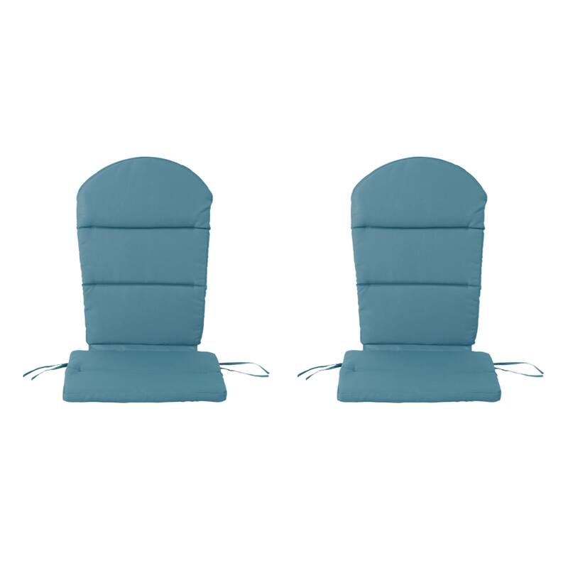 Roomfitters Outdoor Adirondack Chair Cushions with Ties, Water-Resistant Fabric, Set of 2
