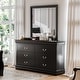preview thumbnail 19 of 32, Furniture of America Devi Traditional Solid Wood 6-Piece Sleigh Bedroom Set