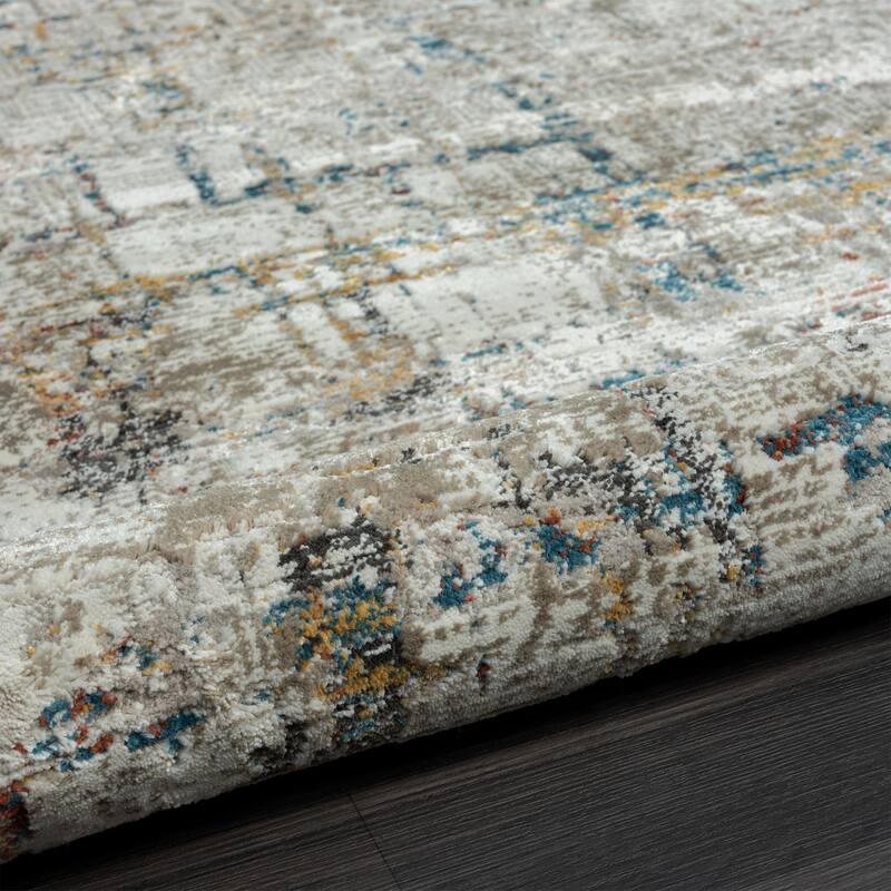 Sevita Gray Multi Contemporary High-Low Textured Indoor Area Rug