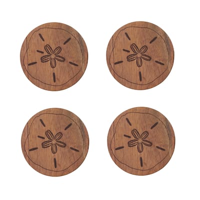 Sand Dollar Wood Coasters S/4