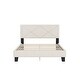 preview thumbnail 12 of 10, Velvet Upholstered Queen Bed with Rivet Detail, Modern Design