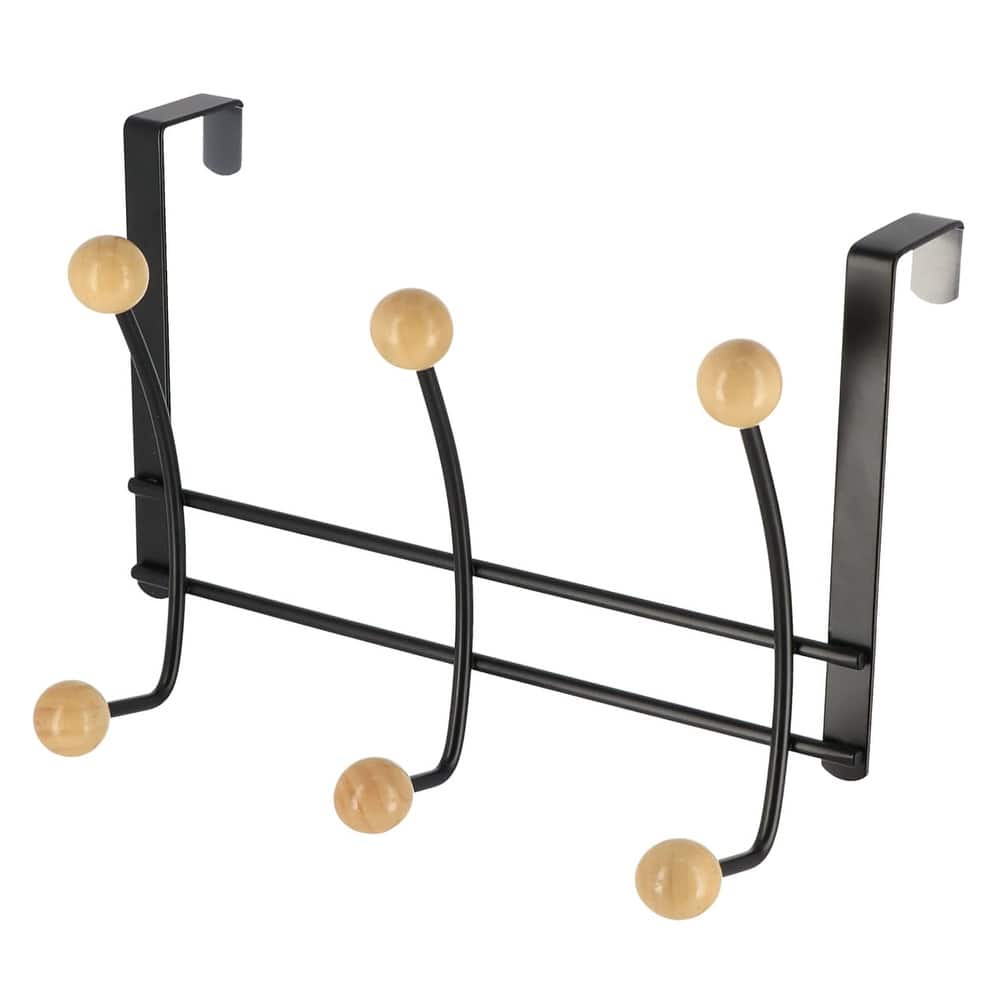 Over The Door Hook Rack with 6 Ball Ends - 10.5 L x 4 D x 7.5 H